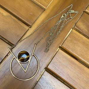 Tigers Eye Geometric Necklace